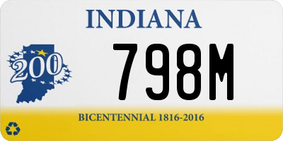 IN license plate 798M