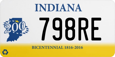 IN license plate 798RE