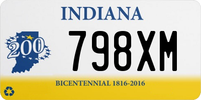 IN license plate 798XM