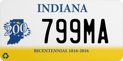 IN license plate 799MA