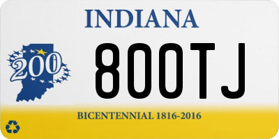 IN license plate 800TJ