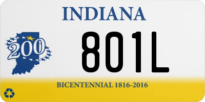 IN license plate 801L