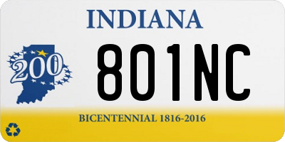 IN license plate 801NC
