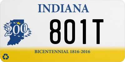 IN license plate 801T