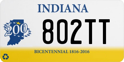 IN license plate 802TT