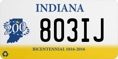 IN license plate 803IJ