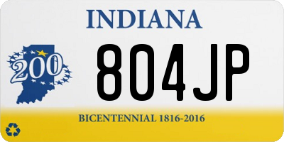 IN license plate 804JP
