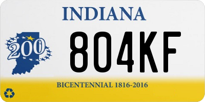IN license plate 804KF