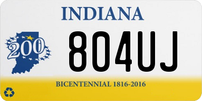 IN license plate 804UJ