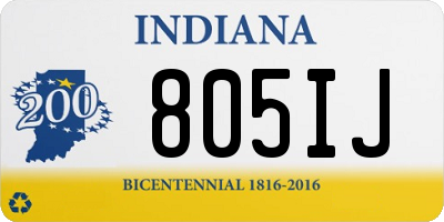 IN license plate 805IJ