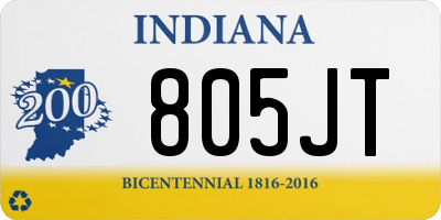 IN license plate 805JT