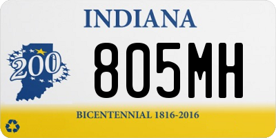 IN license plate 805MH