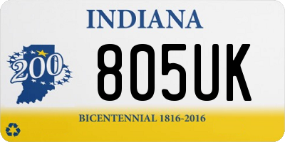 IN license plate 805UK