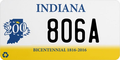 IN license plate 806A