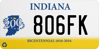IN license plate 806FK