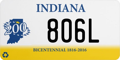 IN license plate 806L