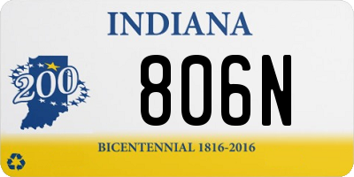 IN license plate 806N