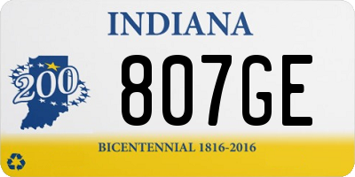 IN license plate 807GE
