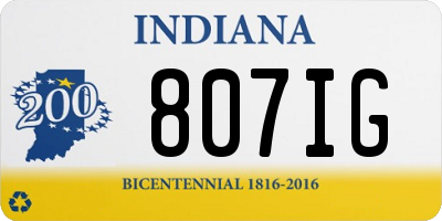 IN license plate 807IG