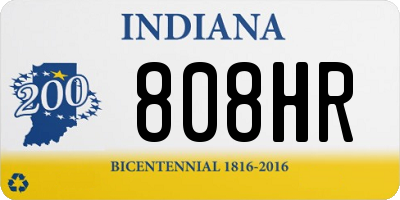 IN license plate 808HR