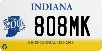 IN license plate 808MK