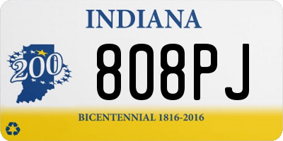 IN license plate 808PJ