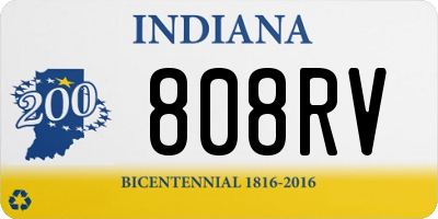 IN license plate 808RV