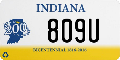 IN license plate 809U