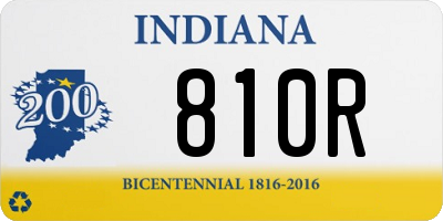 IN license plate 810R