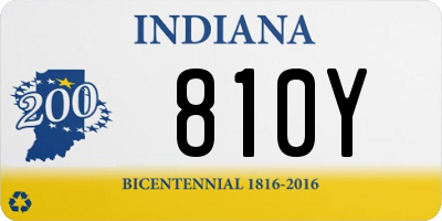 IN license plate 810Y