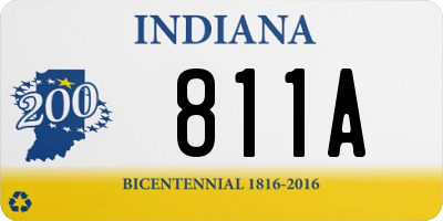 IN license plate 811A