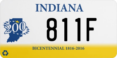 IN license plate 811F