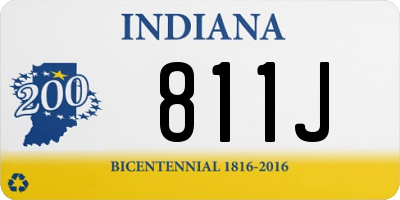 IN license plate 811J