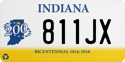 IN license plate 811JX