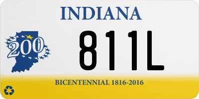 IN license plate 811L