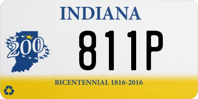 IN license plate 811P