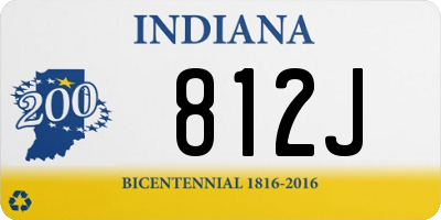 IN license plate 812J