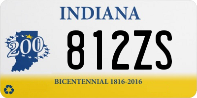 IN license plate 812ZS