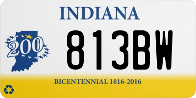 IN license plate 813BW