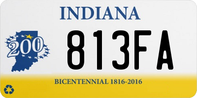 IN license plate 813FA