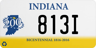 IN license plate 813I