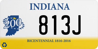 IN license plate 813J