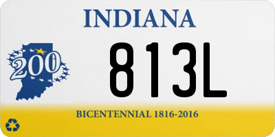 IN license plate 813L