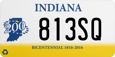 IN license plate 813SQ