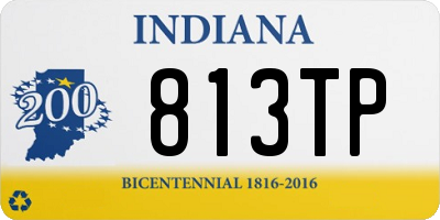 IN license plate 813TP