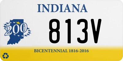 IN license plate 813V