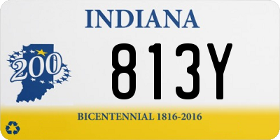 IN license plate 813Y