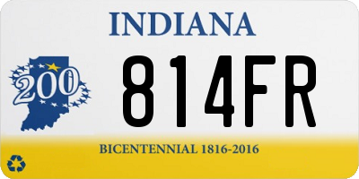 IN license plate 814FR