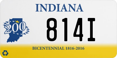 IN license plate 814I