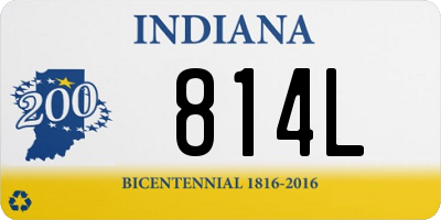 IN license plate 814L